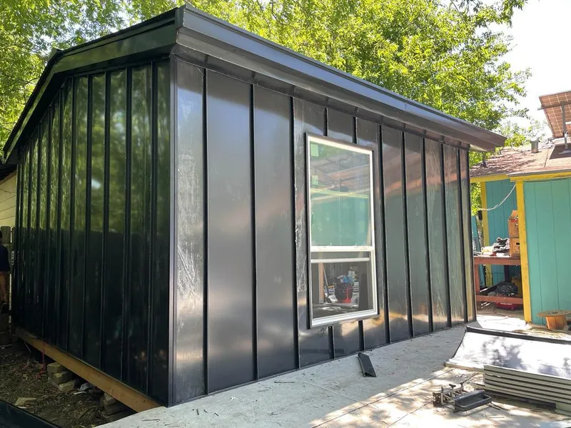 Black standing seam metal wall panels for Metal Roof Installation in Peachtree Corners